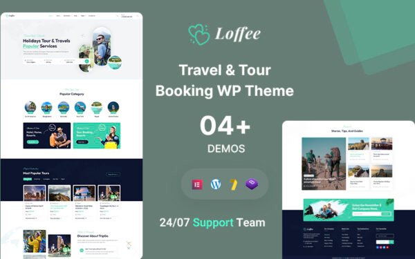 Loffee – Travel & Tour Booking Agency WordPress Theme
