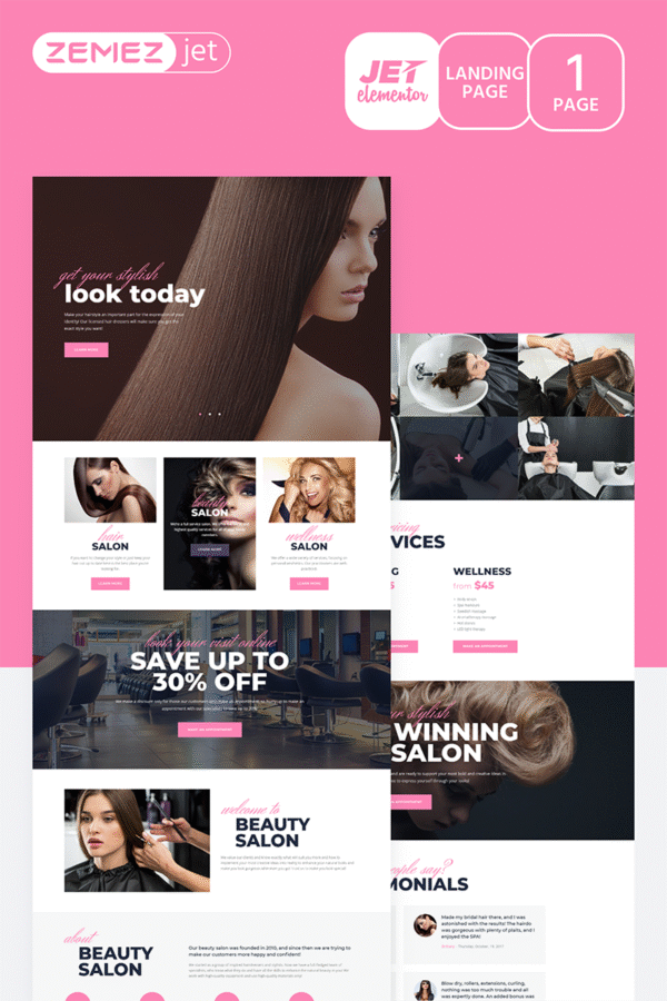 Longsdale – Beauty Salon – Jet Elementor Kit