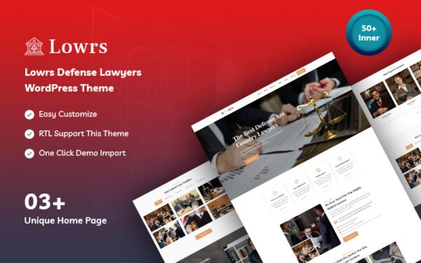 Lowrs – Defense Lawyers WordPress Theme