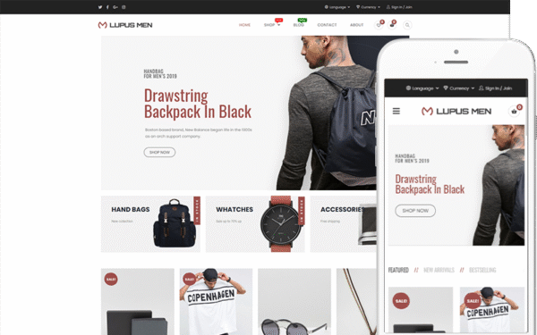 Lupus Men – Clean, Minimalist Theme WooCommerce Theme