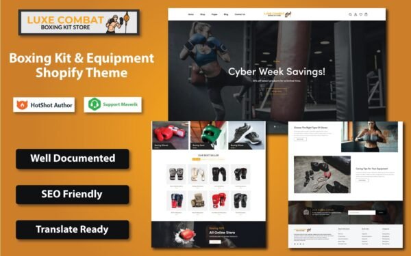 Luxe Combat – Boxing Kit & Equipment Shopify Theme