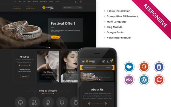 Luxolite – The Jewelry Store Woocommerce Responsive Theme WooCommerce Theme
