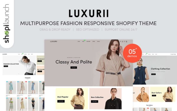 Luxurii – Multipurpose Fashion Responsive Shopify Theme