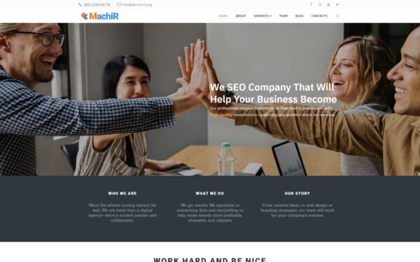 Machir – Digital Marketing Agency Multipurpose Modern WordPress Elementor Theme WordPress Theme
