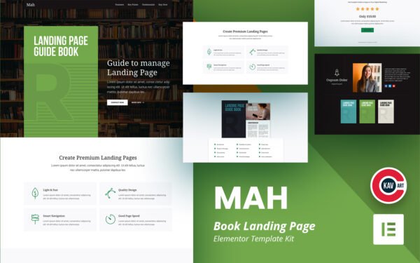 MAH – Book Landing Page Elementor Kit
