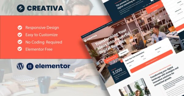 Creativa – Digital Agency Elementor Template Kit
