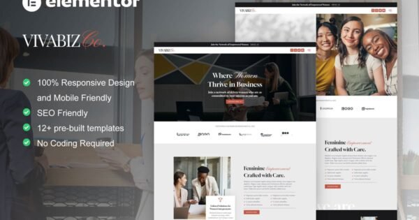 Vivabiz – Feminine Business Coaching Elementor Template Kit