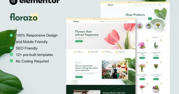 Florazo – WooCommerce Florist & Flower Shop Elementor Template Kit