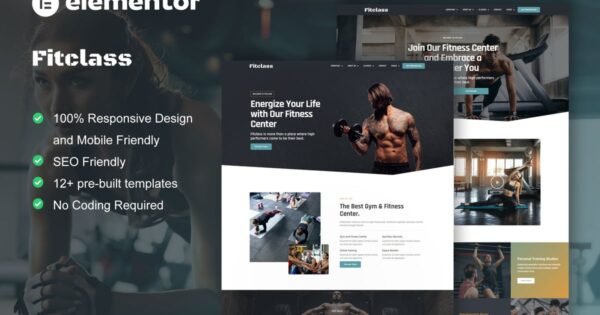 FitClass – Fitness & Gym Services Elementor Template Kit