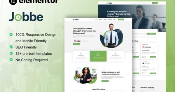 Jobbe – Job Listing & Recruitment Agency Elementor Template Kit