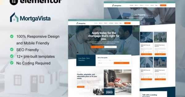 Mortgavista – Mortgage Elementor Pro Template Kit