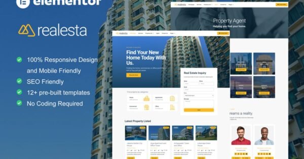 Realesta – Real Estate Elementor Template Kit