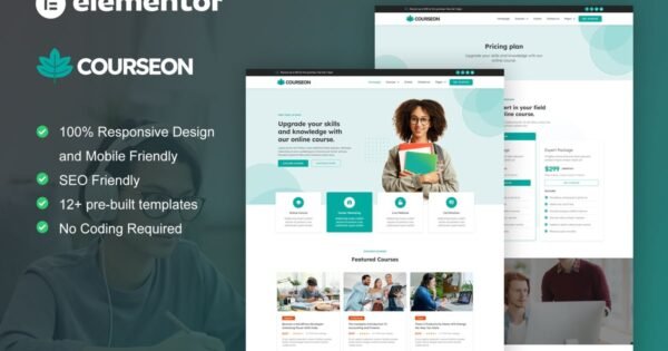CourseOn – Online Course & Education Elementor Template Kit