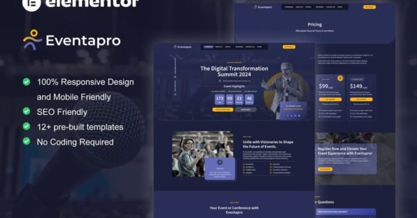 Eventapro – Event & Conference Elementor Pro Template Kit