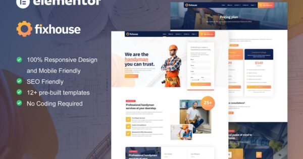 FixHouse – Handyman & Repair Service Elementor Template Kit