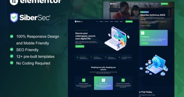 CyberSec – Cyber Security Services Elementor Template Kit