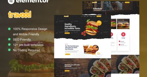 Travood – Food Truck & Street Food Elementor Pro Template Kit