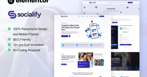 Socialify – Social Media Marketing Agency Elementor Pro Template Kit