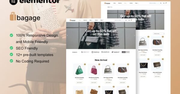 Bagage – Woocommerce Bag Store Elementor Pro Template Kit