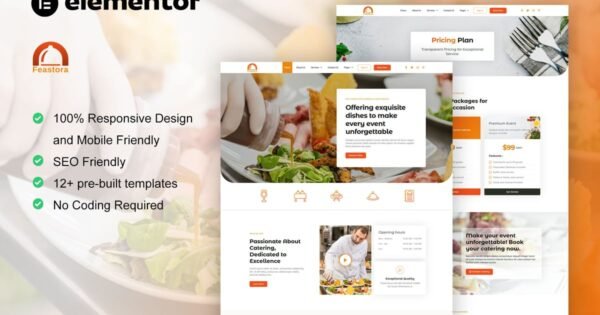 Feastora – Restaurant & Catering Service Elementor Template Kit
