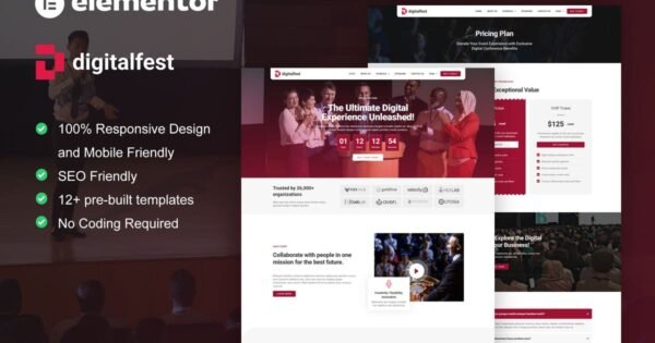 DigitalFest – Event & Conference Elementor Pro Template Kit