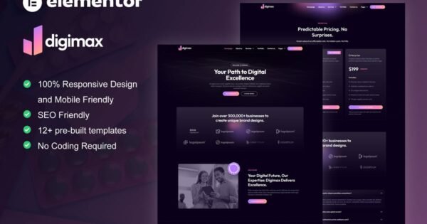 Digimax – Digital Marketing Agency Elementor Pro Template Kit