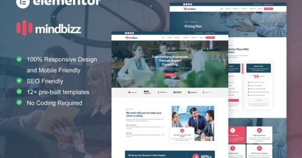 MindBizz – Business Consulting Elementor Pro Template Kit