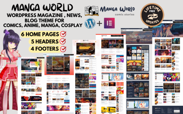 Manga World – Anime & Manga News, Magazine, Stories, Blog WordPress Theme