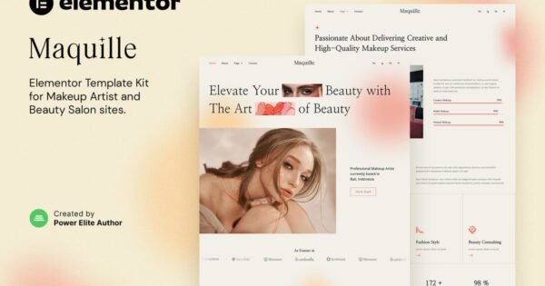 Maquille – Makeup Artist & Hair Stylist Elementor Template Kit