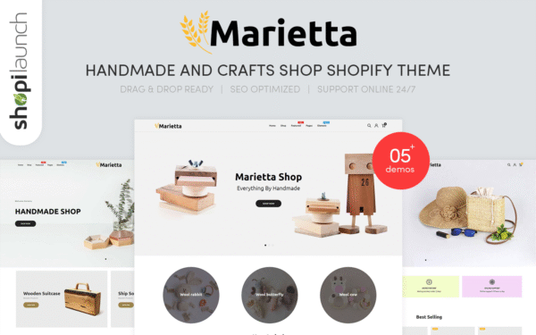 Marietta – Handmade & Crafts Shop Shopify Theme