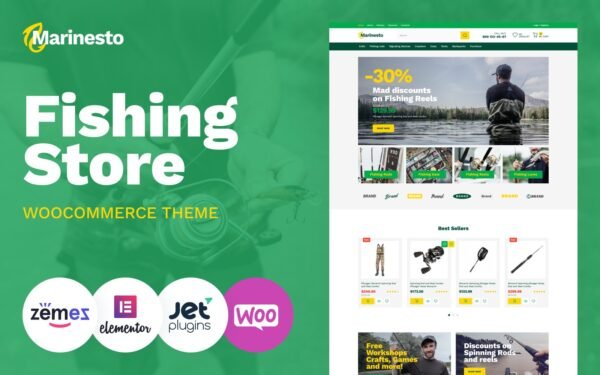 Marinesto – Fishing ECommerce Classic Elementor WooCommerce Theme