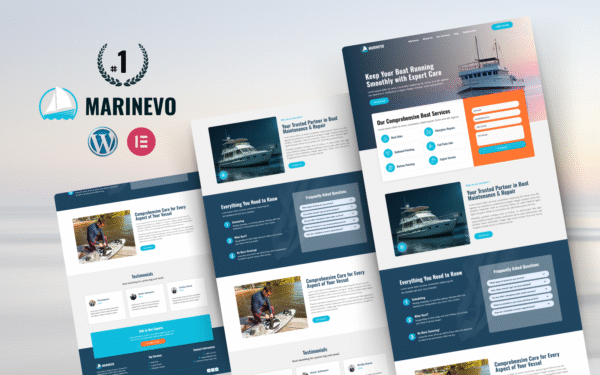 Marinevo – Boat and Yacht Repair Elementor Landing Page Elementor Kit