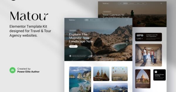 Matour – Tour & Travel Agency Elementor Template Kit