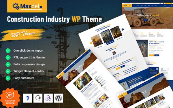 Maxdel – Construction Industry WordPress Theme