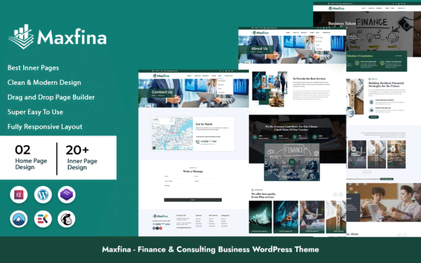Maxfina – Finance & Consulting Business WordPress Theme