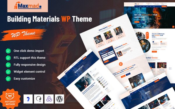Maxmad – Building Materials Responsive WordPress Theme