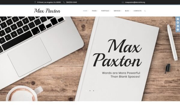 MaxPaxton – Freelance Copywriter and Journalist WordPress Theme