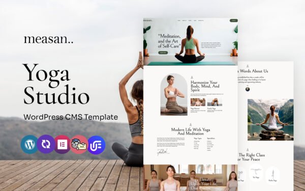 Measan – Yoga Studio And Class Multipurpose WordPress Elementor Theme WordPress Theme