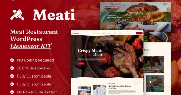 Meati – Meat Restaurant Elementor Template Kit