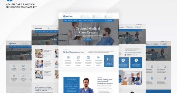 Medcare – Health Care & Medical Elementor Template Kit