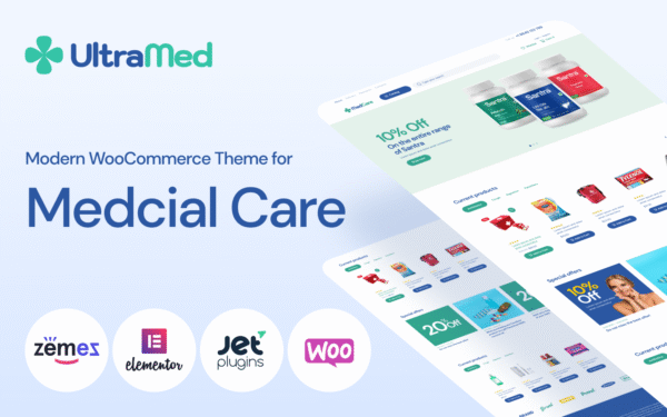 MedCare – Soft and Responsive Pharmacy WooCommerce Theme