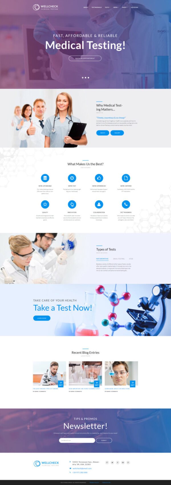 MediCheck – Medical Laboratory Responsive WordPress Theme
