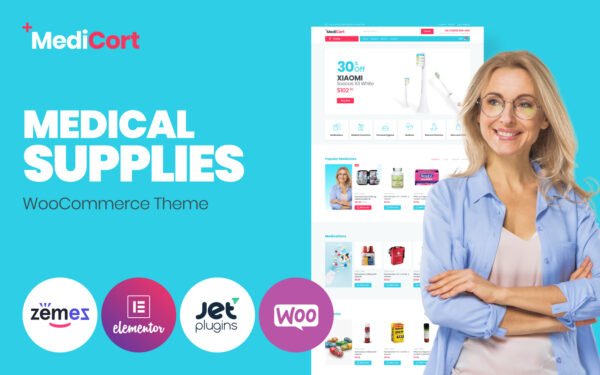 MediCort – Medical ECommerce Classic Elementor WooCommerce Theme