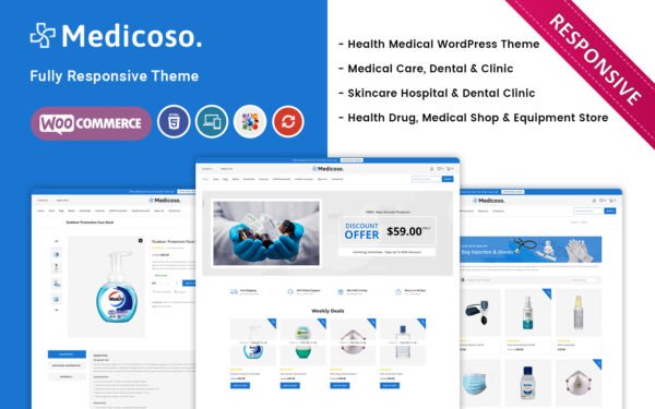 Medicoso – The Medical Store Responsive WooCommerce Theme