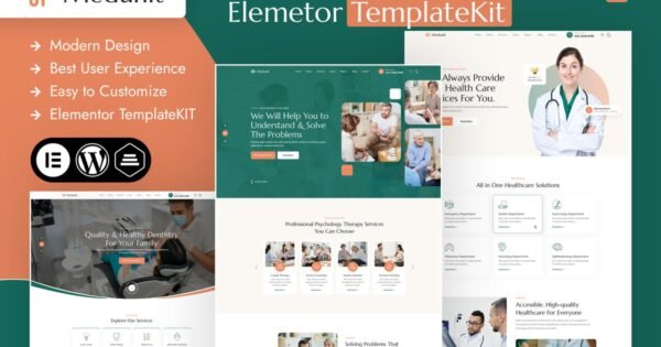 Medunit – Psychologists & Health Care Elementor Template Kit