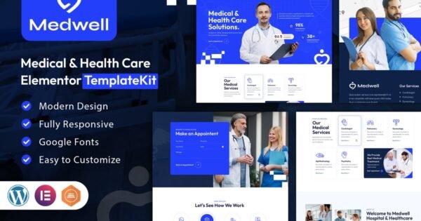 Medwell – Medical & Health Care Elementor Template Kit