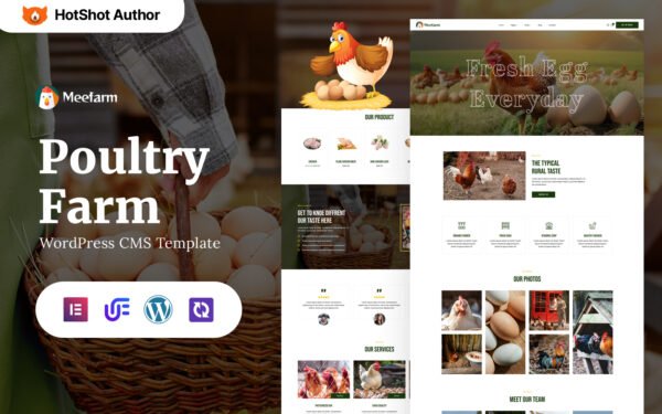 Meefarm – Poultry Farm And Agriculture WordPress Elementor Theme WordPress Theme