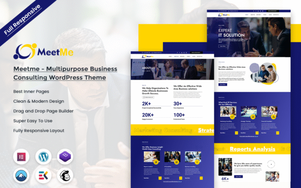 Meetme – Multipurpose Business Consulting WordPress Theme