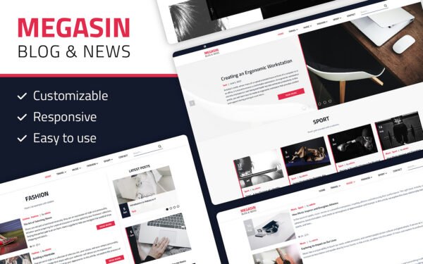 Megasin – Blog, Magazine, News WordPress Theme