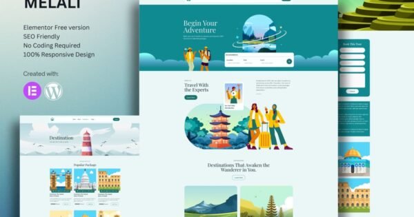 Melali – Tour & Travel Agency Elementor Template Kit